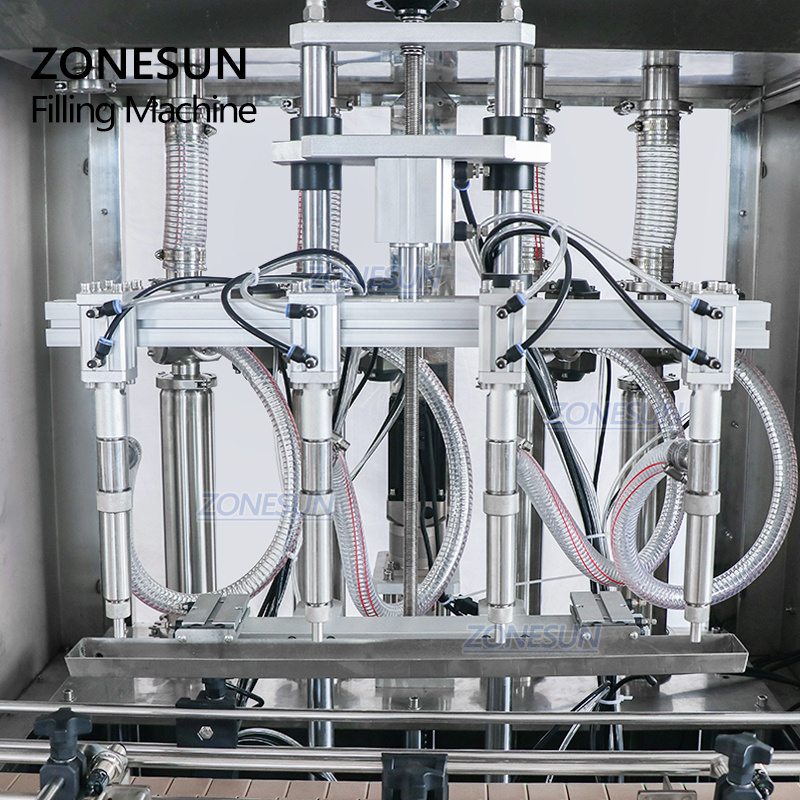 ZONESUN Servo Sauce Ghee Piston Honey Oil Paste Automatic Quantitative Peanut Butter Perfume Glass Bottles Filling Machines