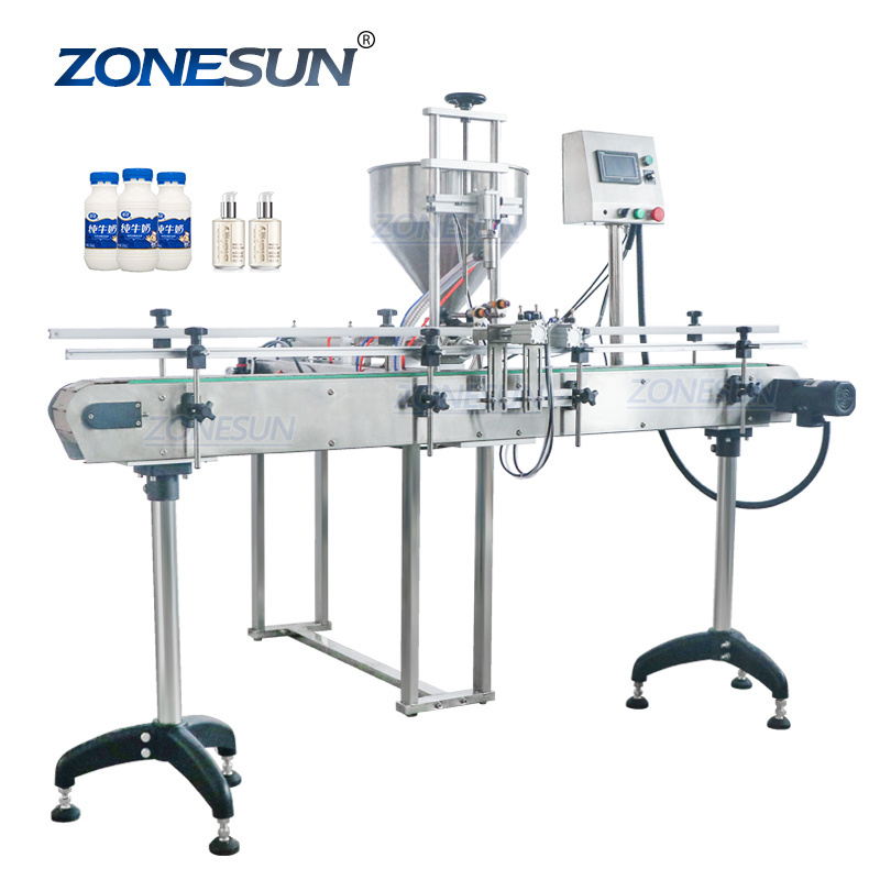 ZONESUN Gel Ketchup Chocolate Jam Lotion Cream Shampoo Oil Bottle Filler Peanut Butter Cosmetic Liquid Paste Filling Machine