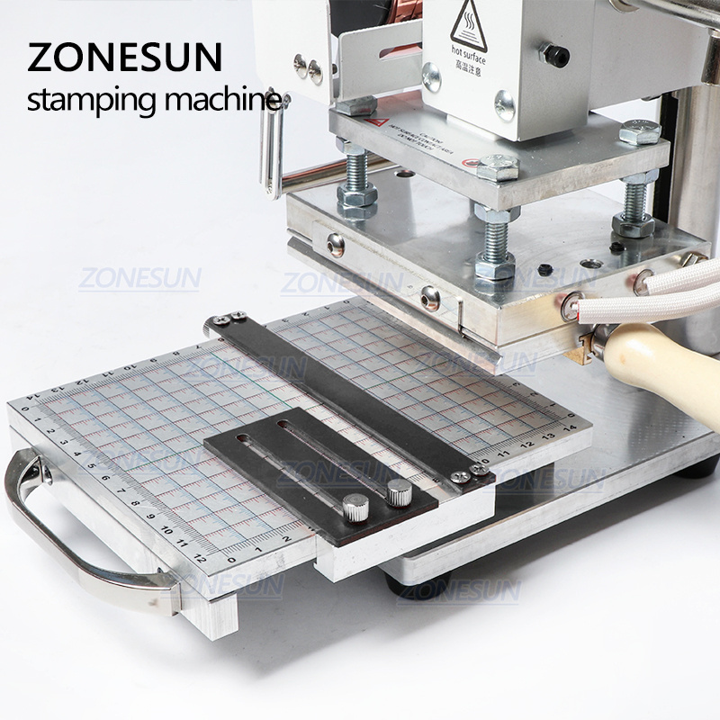 ZONESUN ZS110 Manual Workbench Digital Hot Foil Stamping Machine Leather Embossing Bronzing Tool Wood PVC Paper DIY Press