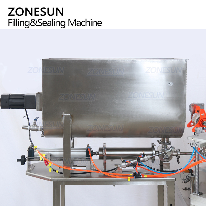 ZONESUN ZS-FS600 Automatic Rotary Paste Honey Ice Cream Yogurt Jam Cup Filling Sealing Packaging Machine