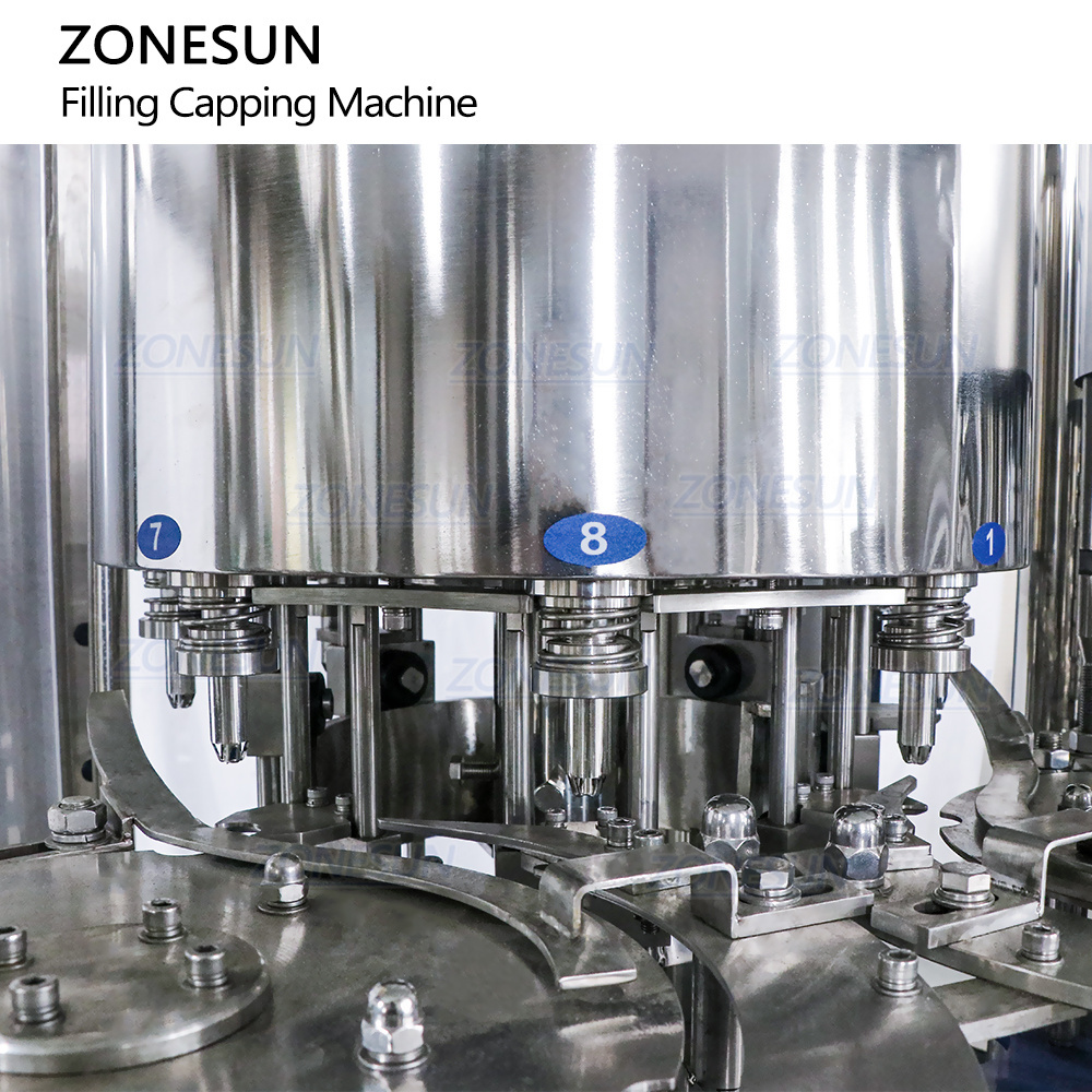 ZONESUN 3 in 1 Automatic Bottled Juice Rinsing Bottling Packaging Equipment Pure Mineral Water Bottle Filling Capping Machine