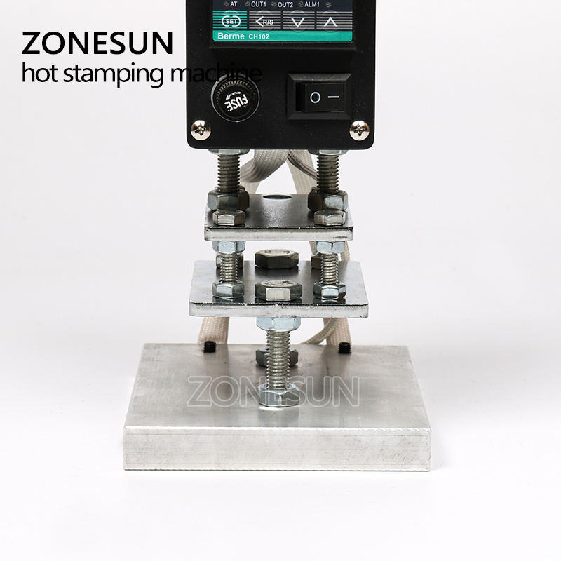 ZONESUN 10*13cm Hot Stamping Machine leather cake branding machine