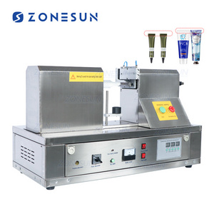 ZONESUN QDFM-125S Semi Automatic Hand Cream Toothpaste Plastic Tube Food Packaging Ultrasonic Soft Tube Sealing Cutting Machine