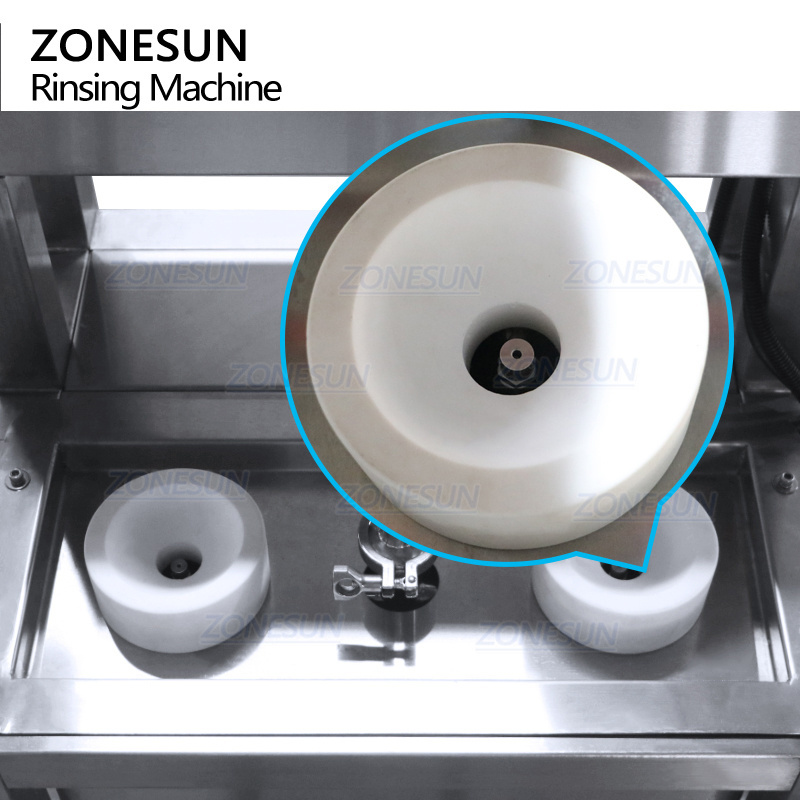 ZONESUN ZS-WB2S Semi-automatic Milk Wine Beverage Bottle Washer Plastic Glass PET Bottle Rinsing Washing Cleaning Machine