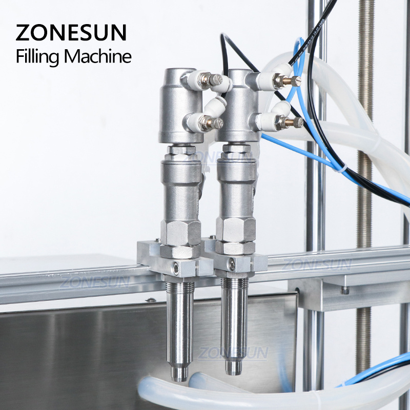 ZONESUN Automatic Desktop Wine Gel Liquid Oil Filling Machine With Conveyor Beverage Milk Juice Filling Machine Water Filler