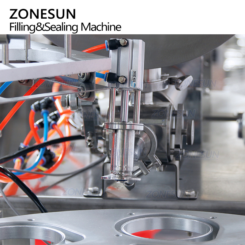 ZONESUN ZS-FS600 Automatic Rotary Paste Honey Ice Cream Yogurt Jam Cup Filling Sealing Packaging Machine