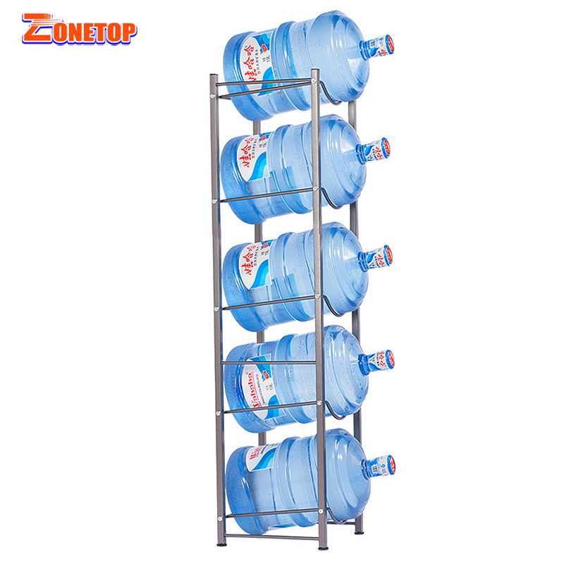 Floor Standing Storage Rack 3 4 5 Tiers Metal 5 Gallon Water Bottle Storage Rack / 5 Gallon Bottle Holders