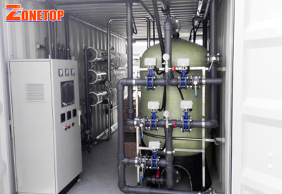 High Efficiency Large Capacity Portable Mobile Containerized Type RO Water Treatment Unit in Containers