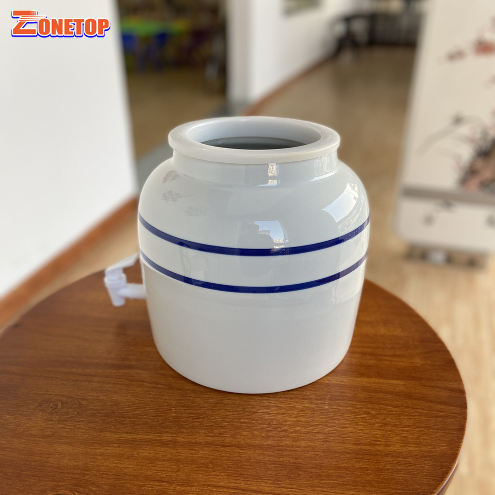 Wholesale Houseware Handmade Big Bottle Water Dispenser 5 Gallon Ceramic Water Container With Water Tap