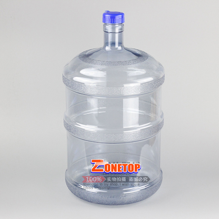 FOB Guangzhou Price 18L 19 ltr Blue Color Empty Plastic Polycarbonate 5 Gallon Water Drum