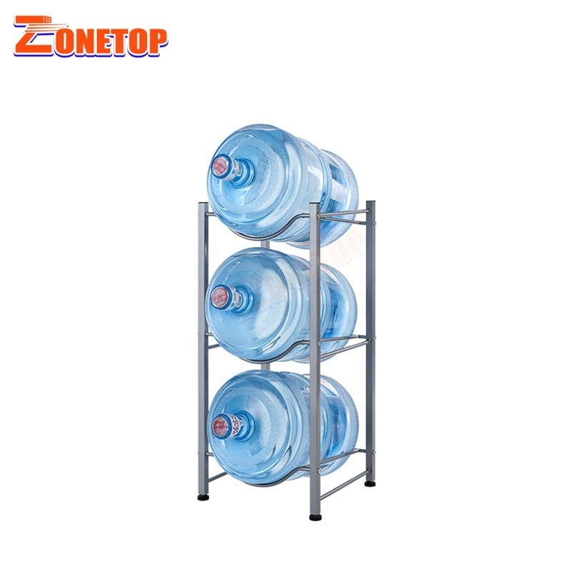 Factory Direct Sale 5 Gallon Water Drum Rack / 2 Tiers Display Shelf Guangdong / Metal Iron Storage Rack