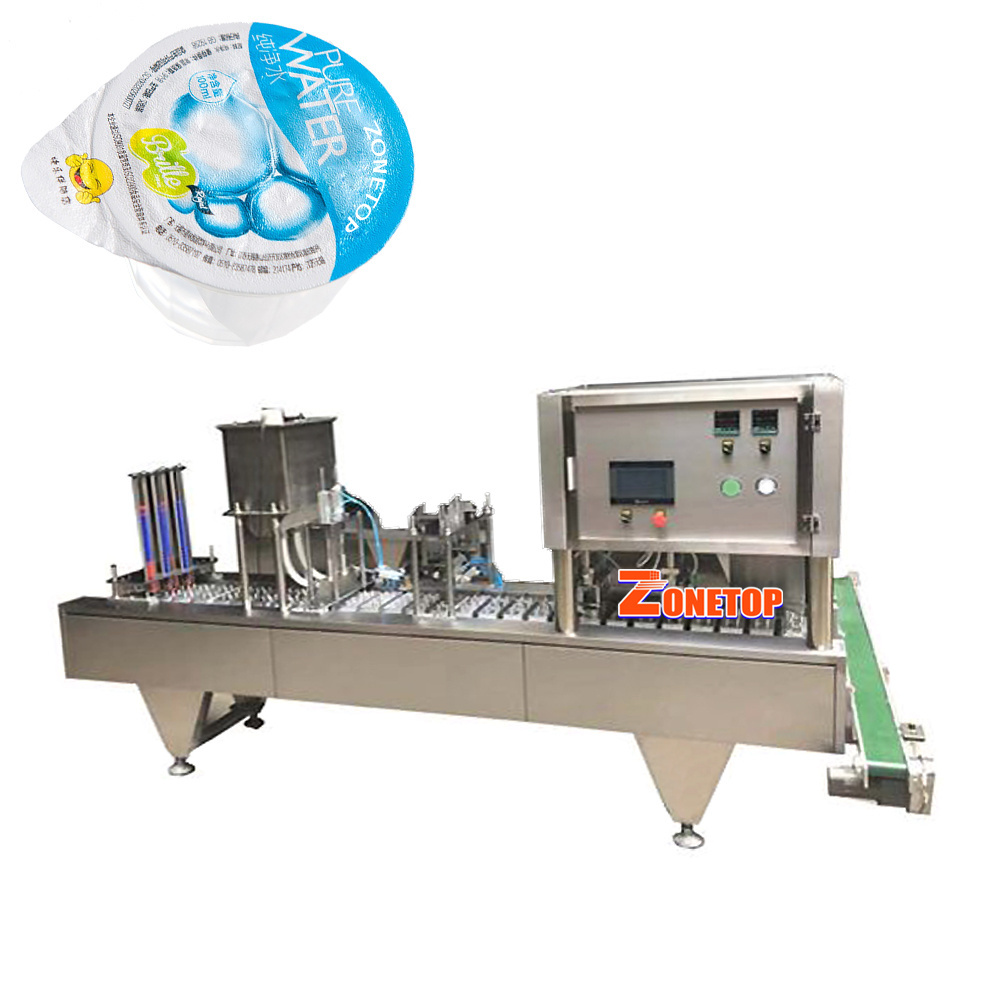 Fully Automatic 2 4 6 8 Line Plastic Kcup Yogurt Jelly K Cup Drinking Mineral Water Cup Filling Sealing Machine