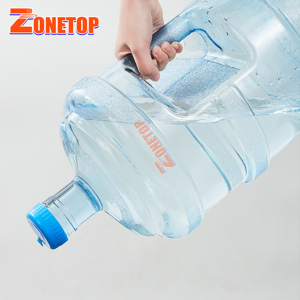 Wholesale Custom Logo Printed Blue 20 ltrr 5 Gallon Water Plastic Bottle with Handle