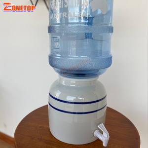 Eco Friendly Counter Top Blue And White Color Handmade Ceramic Home Appliances Water Dispenser