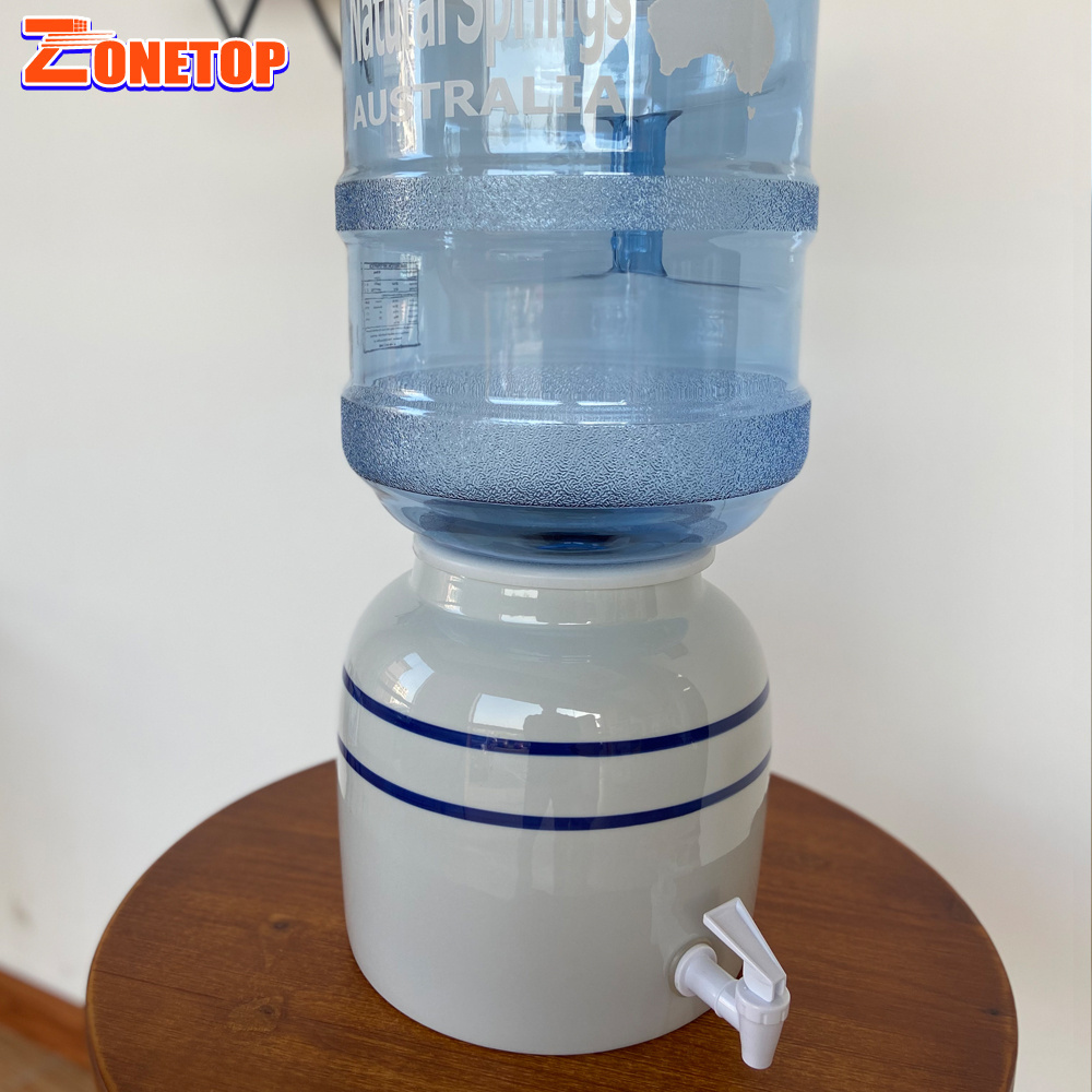 Wholesale Houseware Handmade Big Bottle Water Dispenser 5 Gallon Ceramic Water Container With Water Tap