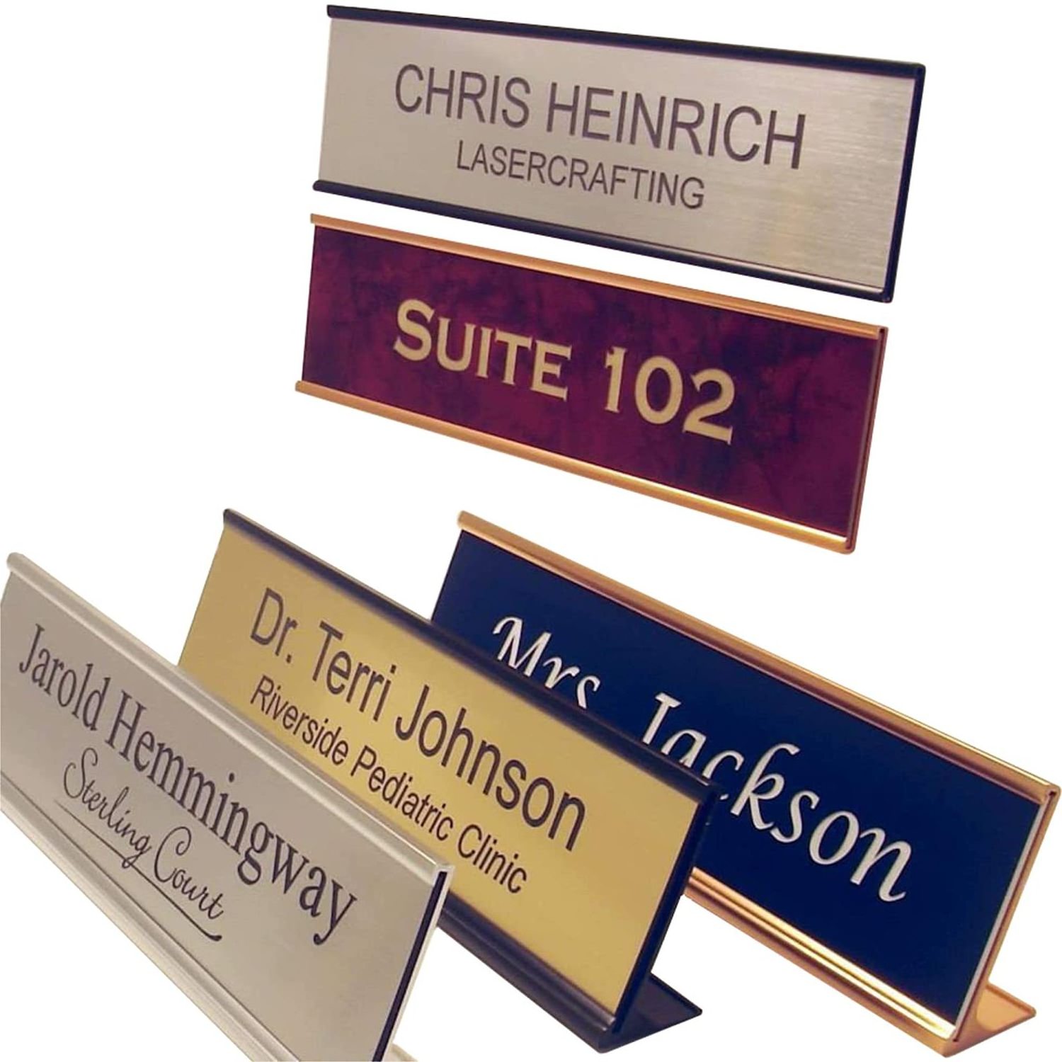 CUSTOMIZE Personalized Office Name Plate With Wall or Desk Holder