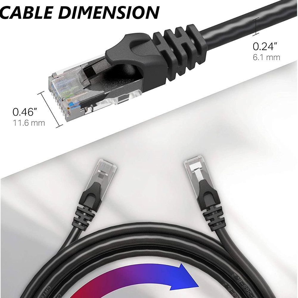 Good Quality Cat6 Ethernet Cable 6 Feet LAN UTP RJ45 Network Cord Patch Internet Cable High Speed