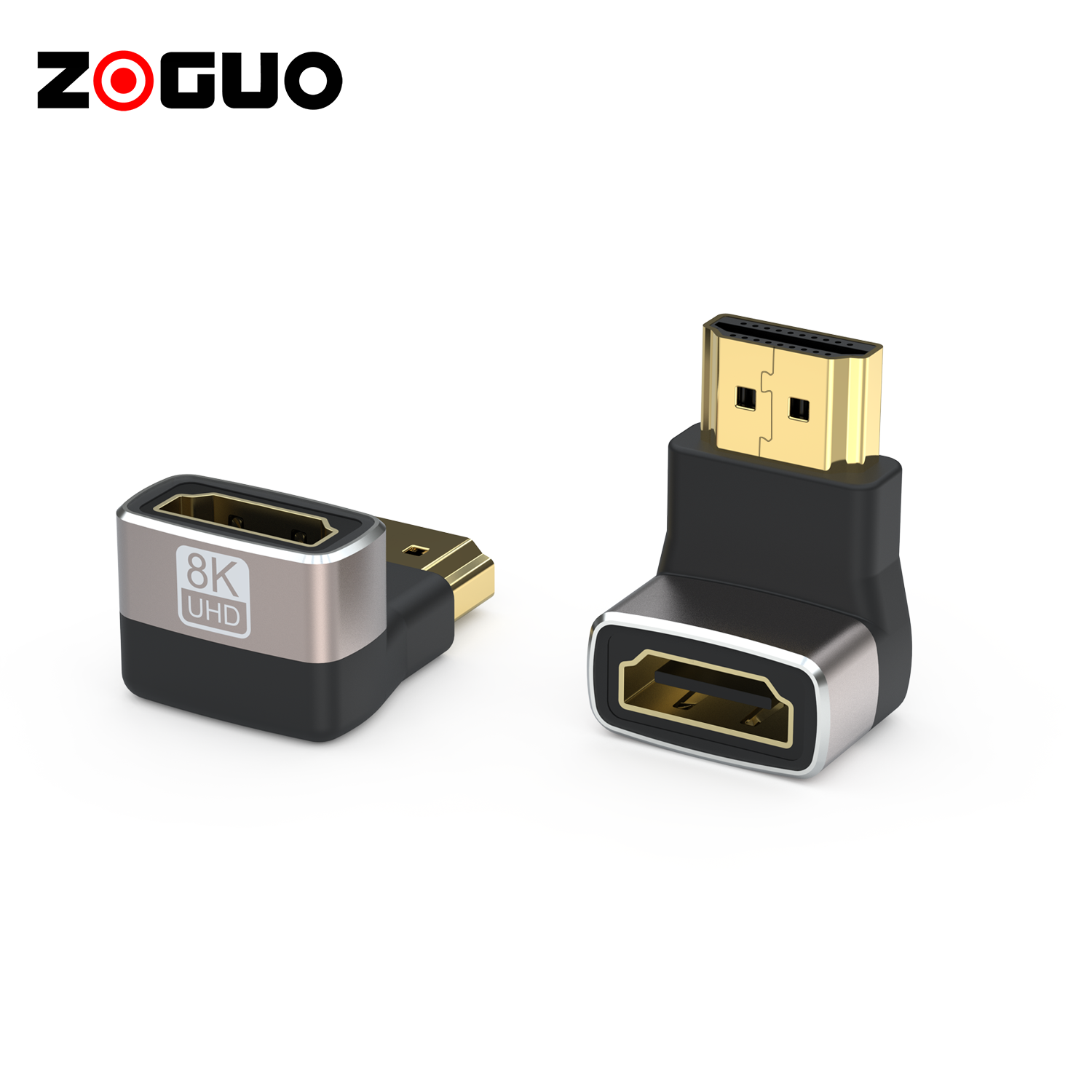 HDMI 90 Degree Adapter Right Angle Up Male to Female Adapter 8K HDR HD Compatible with Laptop UHD TV Monitor PS5 PS4