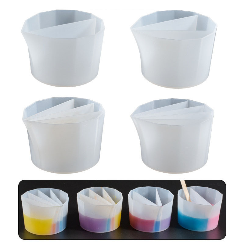 2/3/4/5/6/7/8 Grids Silicone Distributing Cup Liquid Pigment Resin Color Mixing Cup Resin mold for DIY Epoxy Resin Making Tools