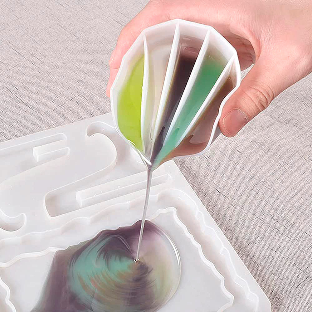 2/3/4/5/6/7/8 Grids Silicone Distributing Cup Liquid Pigment Resin Color Mixing Cup Resin mold for DIY Epoxy Resin Making Tools