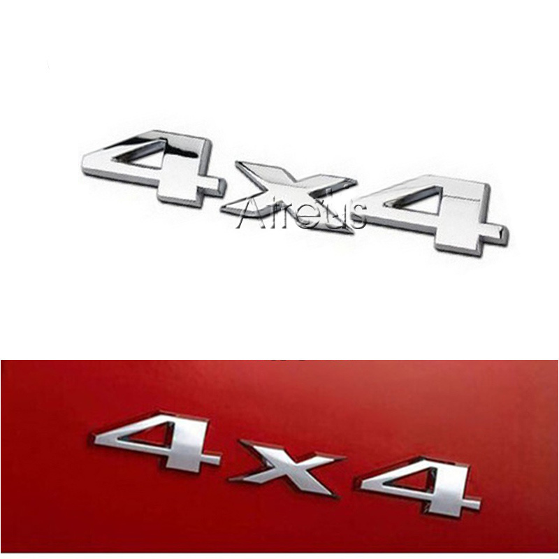 3D 4WD 4x4 Universal Metal Car Stickers Rear Trunk Fender Emblem Decal For Toyota Corolla Rav4 Audi