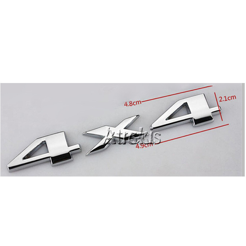 3D 4WD 4x4 Universal Metal Car Stickers Rear Trunk Fender Emblem Decal For Toyota Corolla Rav4 Audi