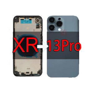 For iPhone XR Housing To 13 Pro Back Cover Case Fully Compatible With iPhone XR Free SIM Tray Side Key Parts Housing Repair