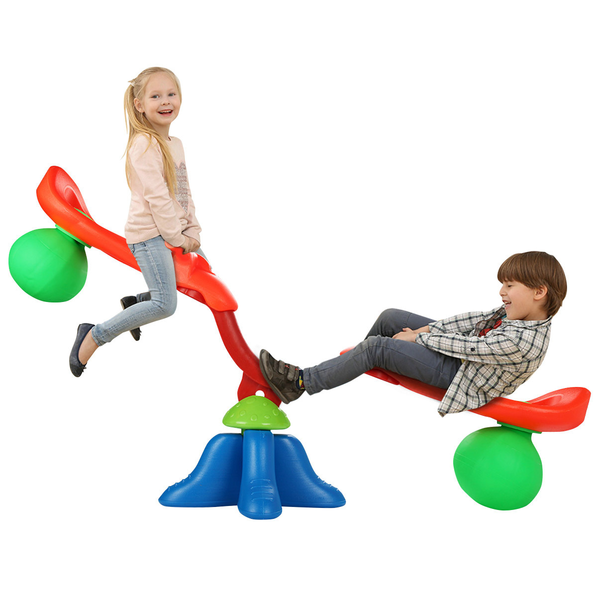 126*40*40cm 360 Degree Rotating Swing Slide Seesaw Playground Seesaw