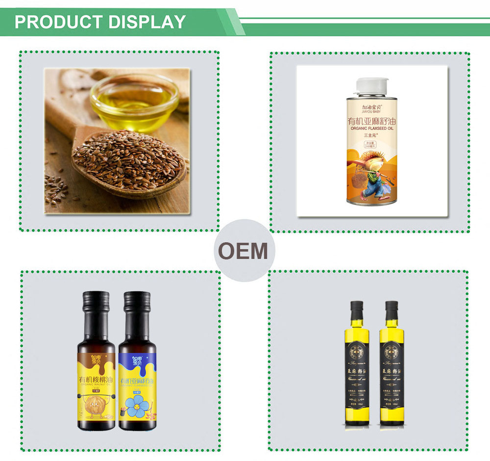 High Quality Raw cold press Organic Flaxseed Oil