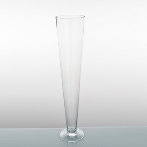 24" High Quality Modern Clear Tall Glass Flower Vase Table Decoration for Wedding Centerpieces