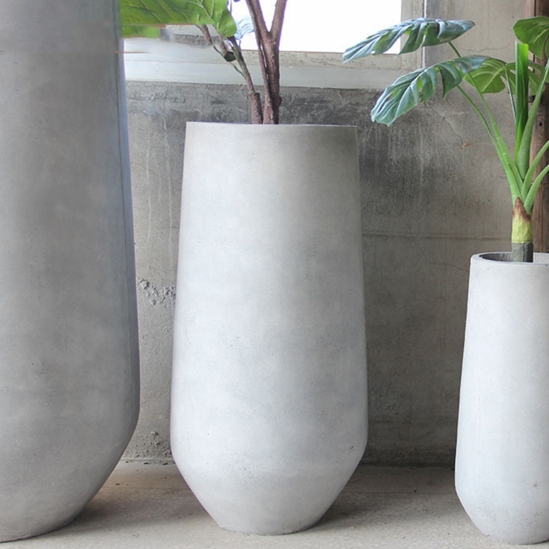 Home & Garden Light Concrete Fiberglass Flower Pots Cement Planter Pot