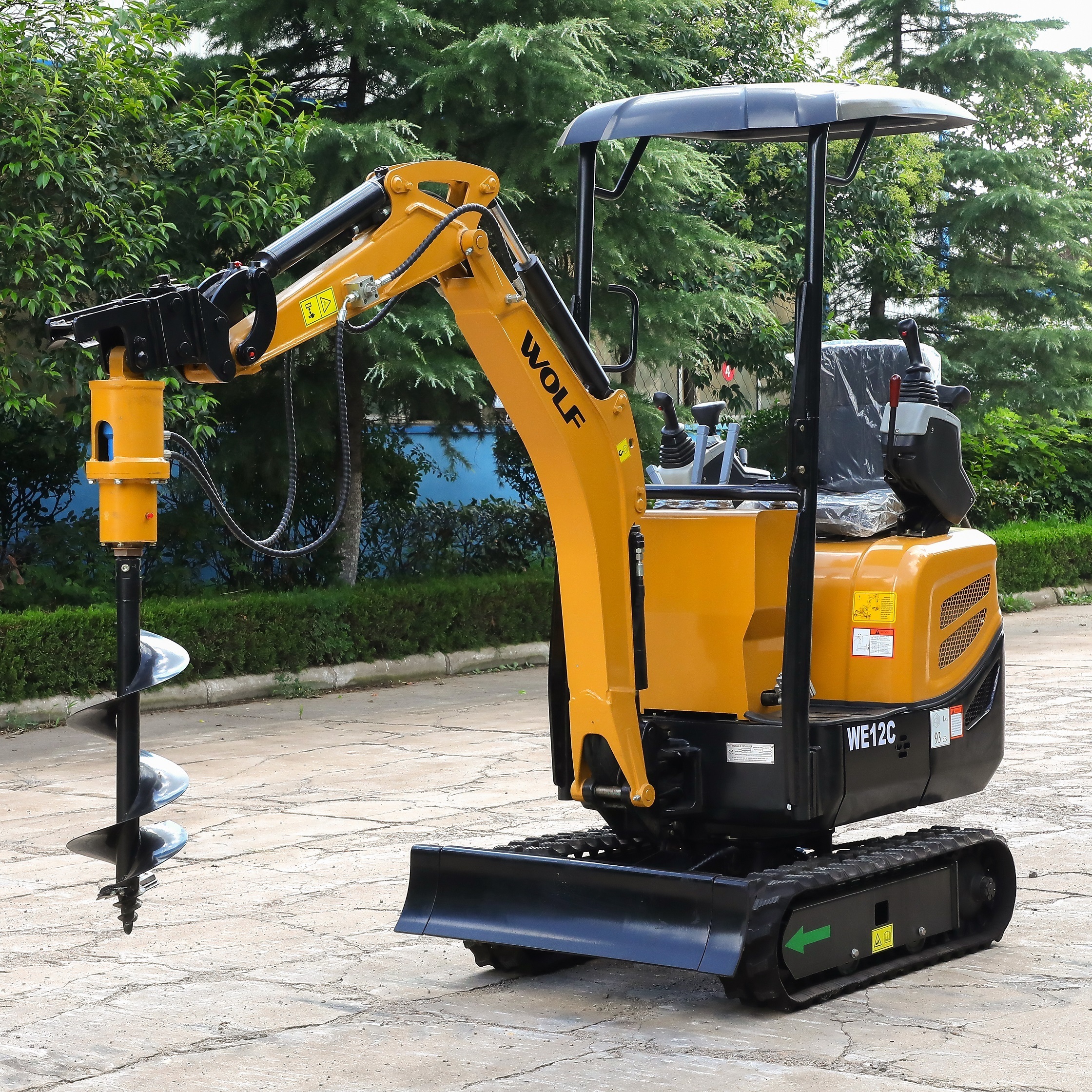 Wolf Hydraulic Mini Excavators We12 with Swing Arm and Extendable Chassis