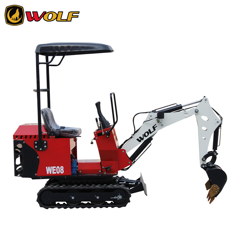 Wolf WE08 Mini Excavator Mini Bulldozer in Small Construction