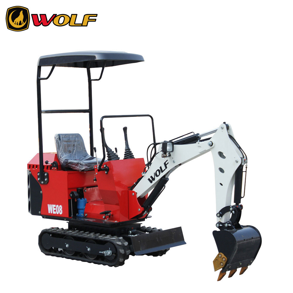 Wolf WE08 Mini Excavator Mini Bulldozer in Small Construction