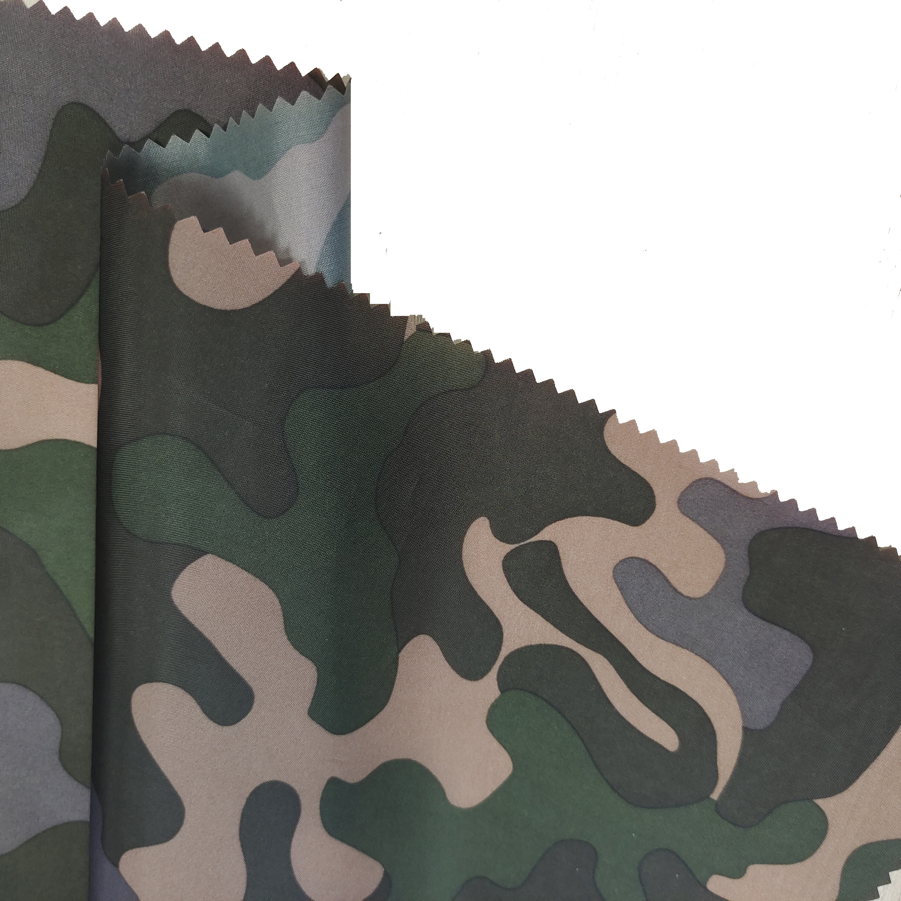 Hot selling 210T camo printed 100% polyester taffeta lining  fabric PA coated waterproof polyester taffeta fabric for jacket