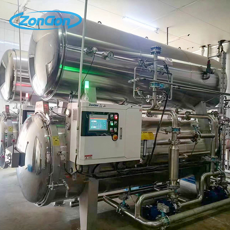 Factory Price Hot Water Pump Canner Pressure Cooker Can Pouched Foods Juice Sterilizer Retort autoclave machine