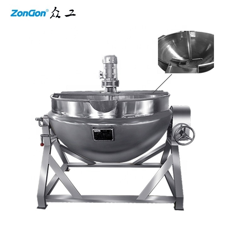 Heating Electric/Gas 50L/100L Tilting Cooking Mixer for Chocolate sauce,Bean Paste,Sugar Caramel