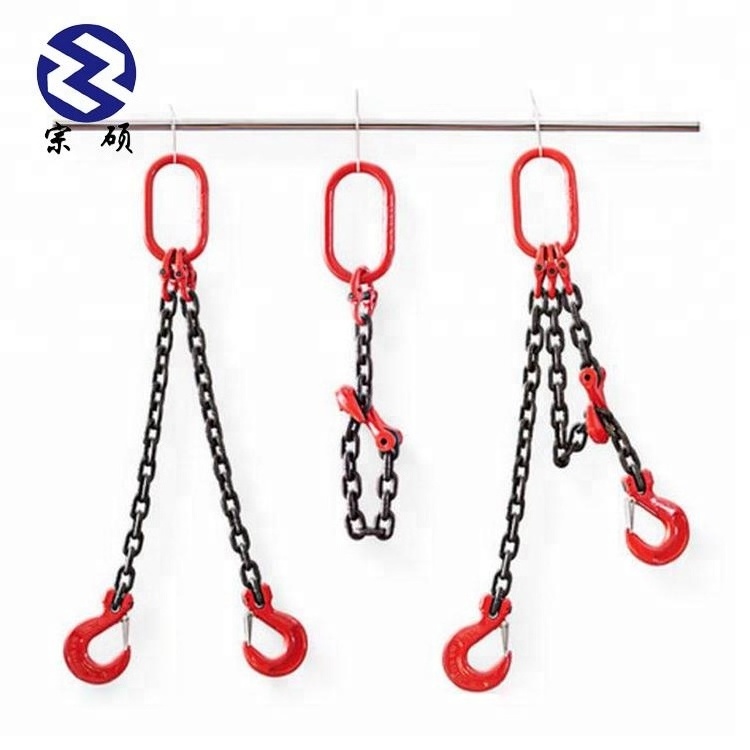 g80 alloy steel heavy duty industrial lifting chain with hook