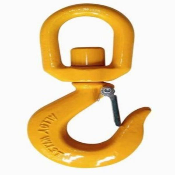 Galvanized Chain Hoist Safety Alloy Steel Drop Forged Lifting Eye Hook with Latch