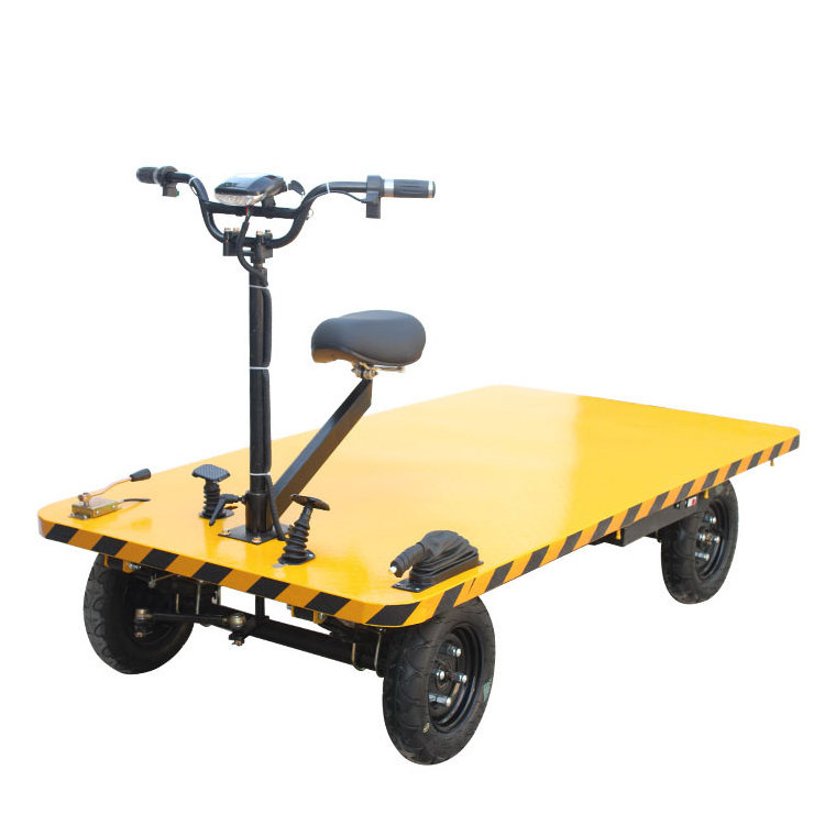 Hot sale garden 4 wheels 800w 1200kg electric platform trolley cargo cart for heavy duty moving