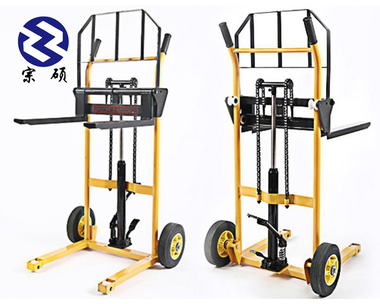 factory direct price 200kg mini hand Hydraulic manual forklift Stacker for sale