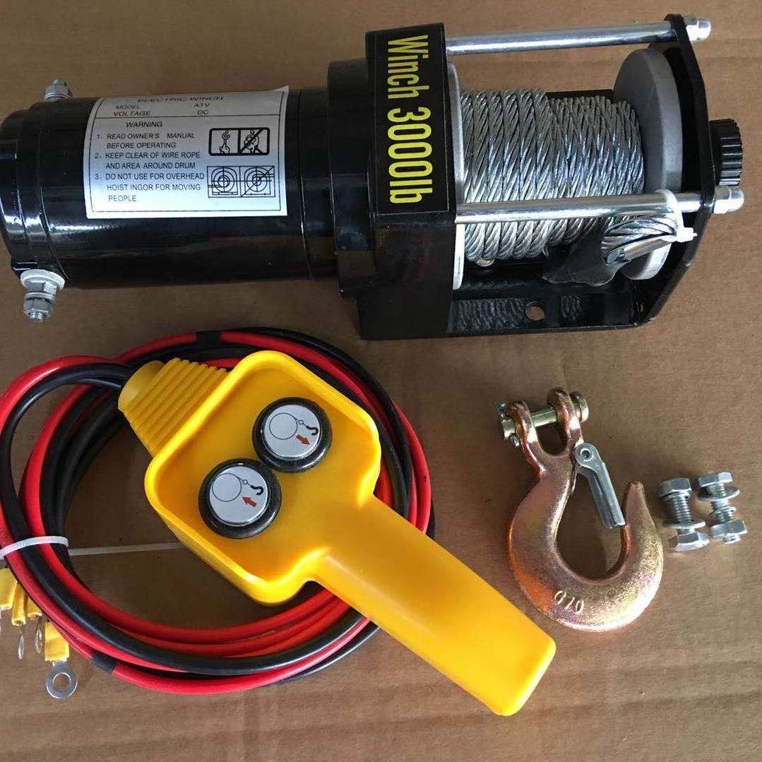 Hot selling 6000 lb 12v 24V waterproof remote control electric winch for Road rescue