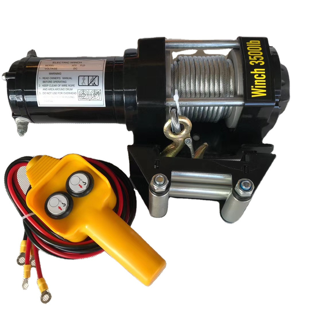 Hot selling 6000 lb 12v 24V waterproof remote control electric winch for Road rescue