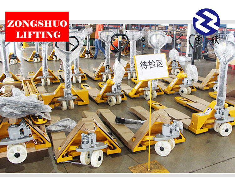 High Fork Lift 5000kg Hand Pallet Jack Trucks 5 Ton Double Manual Pallet Jack