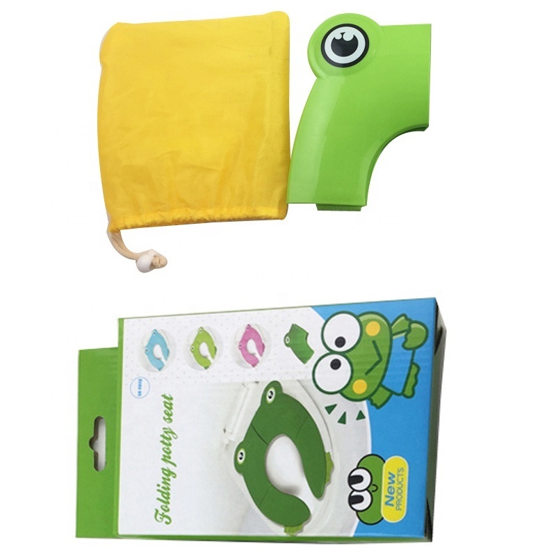 Factory Wholesale Baby Potty Chair Plastic Toilet Seat Cute Frog Soft Baby Training Toilet Seat