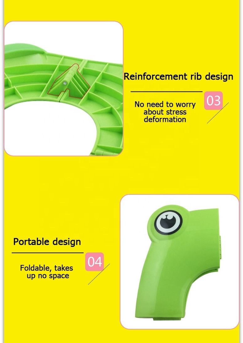 Factory Wholesale Baby Potty Chair Plastic Toilet Seat Cute Frog Soft Baby Training Toilet Seat