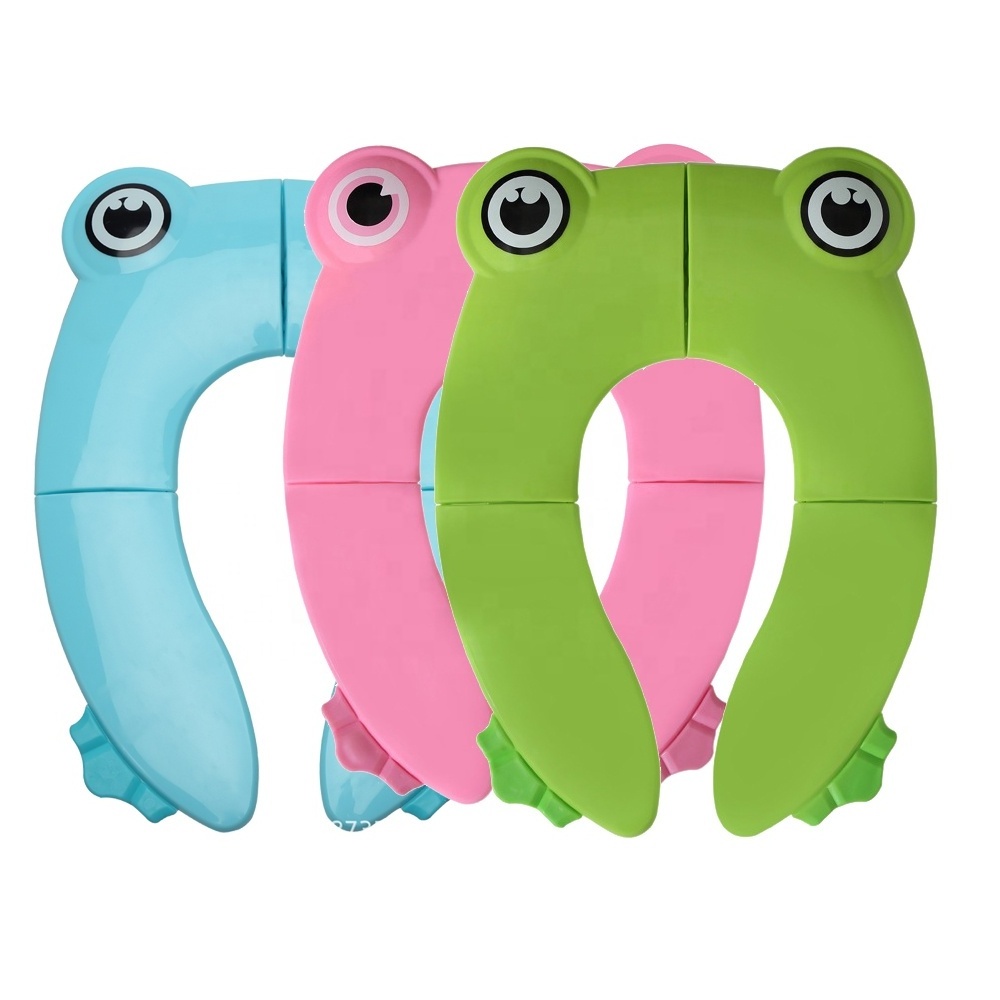 Frog Shape Kids Children Foldable Folding Potty Seat Trainer Kids Baby Travel Portable Potty Toilet Training Seat