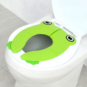 Frog Shape Kids Children Foldable Folding Potty Seat Trainer Kids Baby Travel Portable Potty Toilet Training Seat