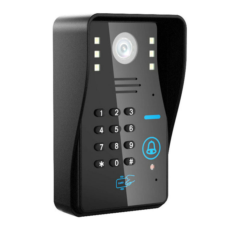 7inch Wireless Wifi Password Video Door Phone Doorbell Door Entry System Support Mobile Phone and Tablet to Unlock Surface Mount