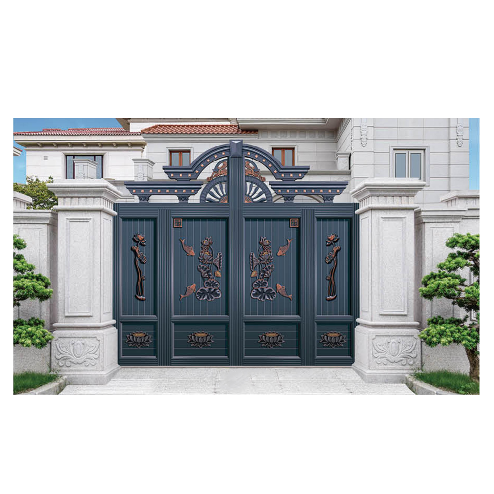 villa decorative doors single simple storm rustic wrought iron security Gate arch door mesh Design